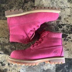 Pink Timberland Boots Size 12 Kids