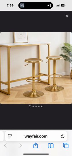 Gold bar stools