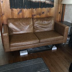 Faux lather couch