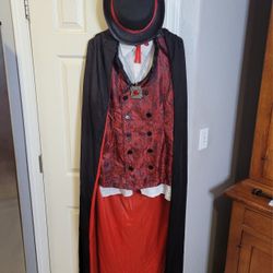 5 Pc Gothic Steampunk Vampire Costume 
