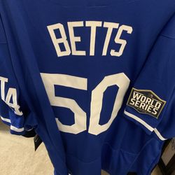 Mookie  Betts Dodgers World Series Jersey