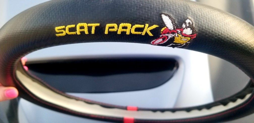 Scat Pack Dodge Challenger Embroidered Steering Wheel Cover