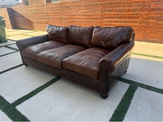 Restoration hardware lancaster leather sofa