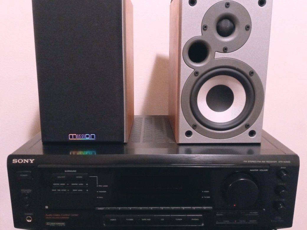 Sony surround sound Receiver and Mission Shelf speakers