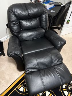 Two Black Leather recliners