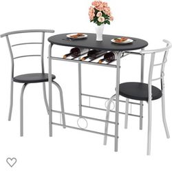 Black And Silver Dining Sets For Sale