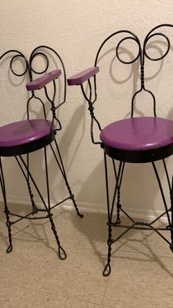 Purple steel chairs
