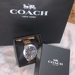 Two Tone 42mm Coach Mens Watch