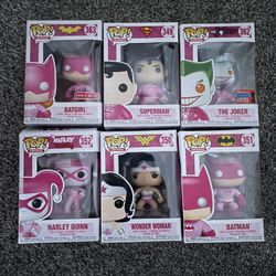 Funko Pop Pink Justice League BCRF  Full Set
