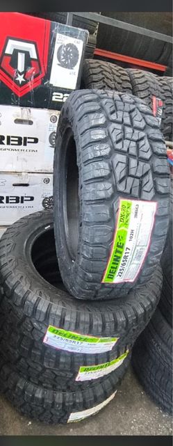 🛻 BRAND NEW DELINTE BANDIT X/T TRUCK & SUV TIRES! 🛻 Give your vehicle an aggressive off-road look with high-performing hybrid traction! The Delint