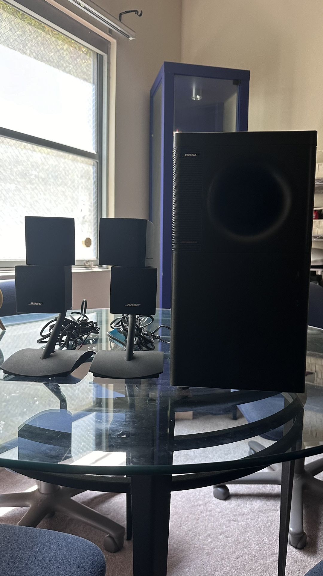Bose Acoustimass 5 Series III Speaker System Black w/ speaker stands