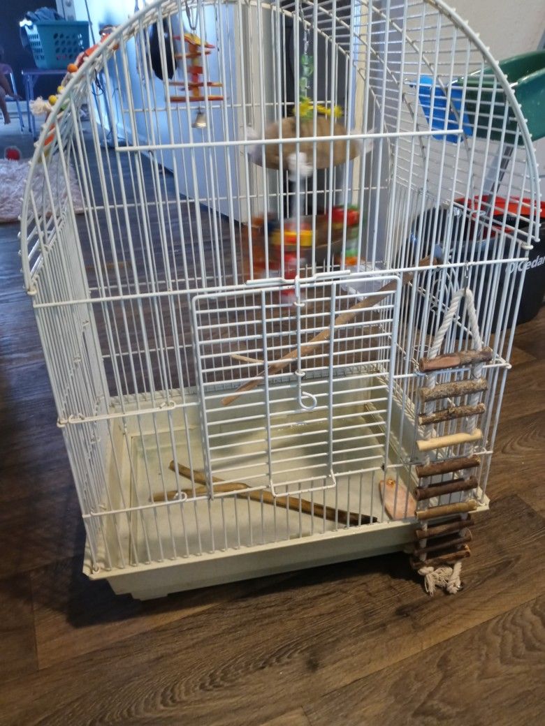 birds cage w supplies