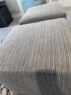 Set of Two Upholstered Ottoman Benches