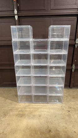 Clear shoe box organizer