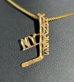 Jewelry 14k solid yellow gold NY Ranchers Hockey 🏑 Pendant charm
