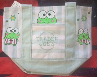 Keroppi Trader Joe's Mini Striped Tote Bag
