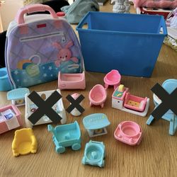 Fisher Price Little People Accessories + Mama & Baby Figure Toys