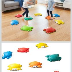 Stepping Stones for Kids, Set of 6 Non-Slip Toddler Balance Stones, Sensory Toys for Promoting Motor Skills, Stackable Obstacle Course Coordination 