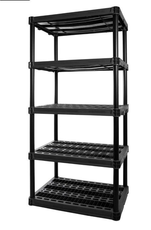 Heavy duty plastic shelving units 72"h x 36"l x 24"w