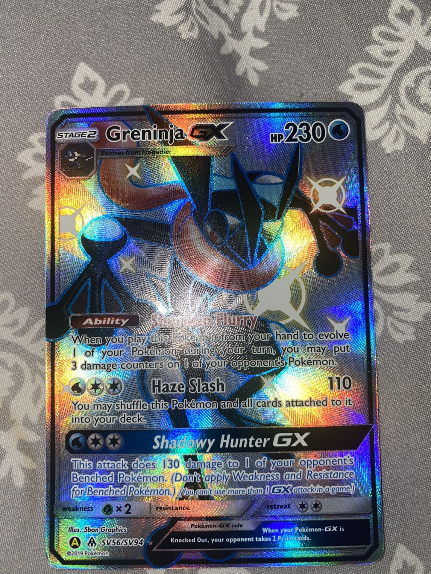 Shiny Greninja gx Pokemon card