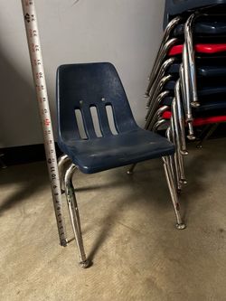12" tall plastic kid chairs, x8
