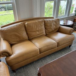 FREE Ethan Allen Brown Leather Couches