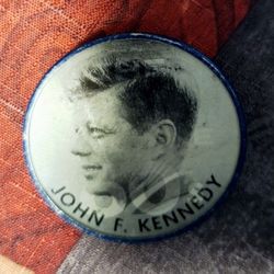 John F Kennedy Man For The 60s Pin