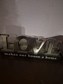 LOVE Candle Holder Home Decor Sign