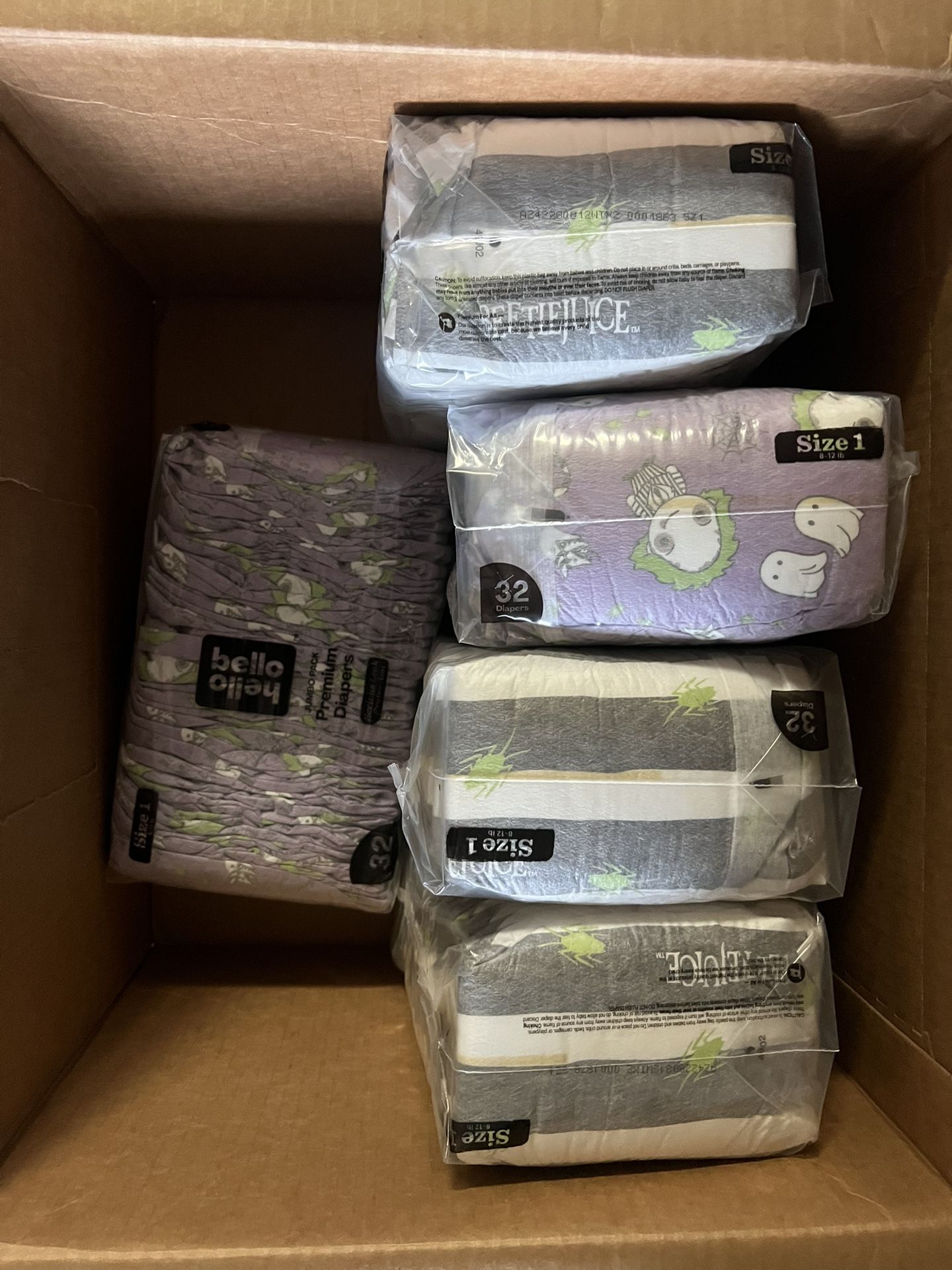 Hello Bello Size 1 Beetlejuice Diapers 