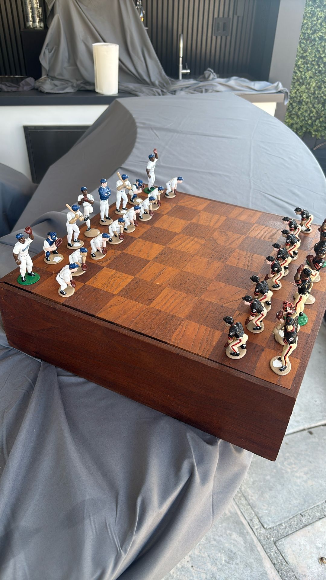 Dodgers V Giants Chess Game/board