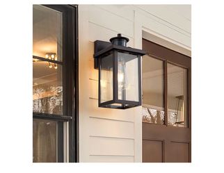 2 Pack Motion Sensor Outdoor Wall Lights, Bronze Exterior Wall Sconce
