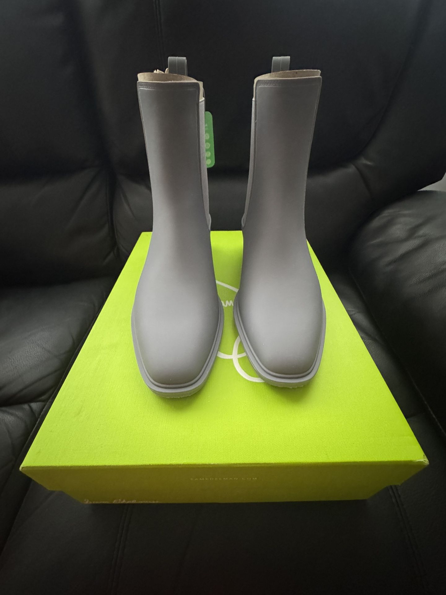 Sam Edelman Gray Rain Rubber Boots with Weatherproof Design- NWT Size 10