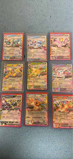 All 9 Eeveelutions Stamped Prismatic Evolutions Pokemon Cards!