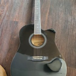 Black Acoustic Monkey Guitar