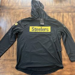 Pittsburgh Steelers Adult Large Dri Fit Long Sleeved Hoodie NWT