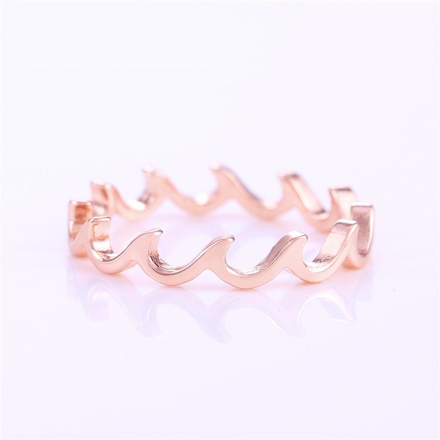 "Wave Fire Minimalist Simple Trendy Anillos Lovely Rings for Women, PD069
 
 .