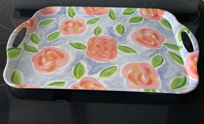 Floral plastic tray