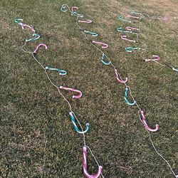 Pink And Turquoise Candy canes