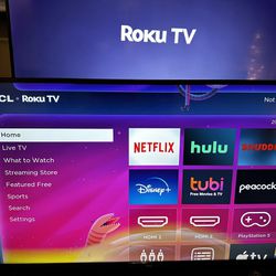 TCL 55”Inch With Roku Smart TV