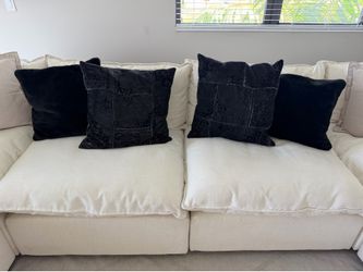 Set of 4 Black Decorative Pillows