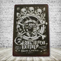 Grateful Dead Vintage Style Antique Collectible Tin Metal Sign Wall Decor