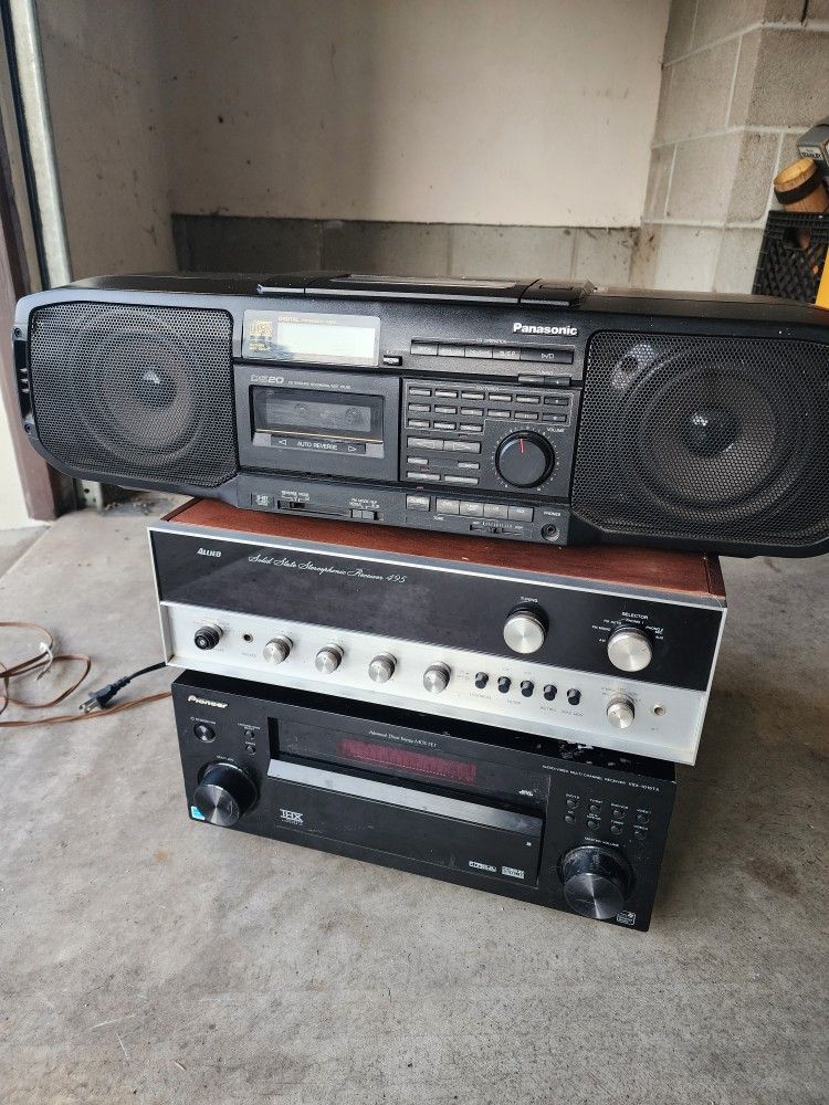 Stereo Equipment- Reciever And Boombox