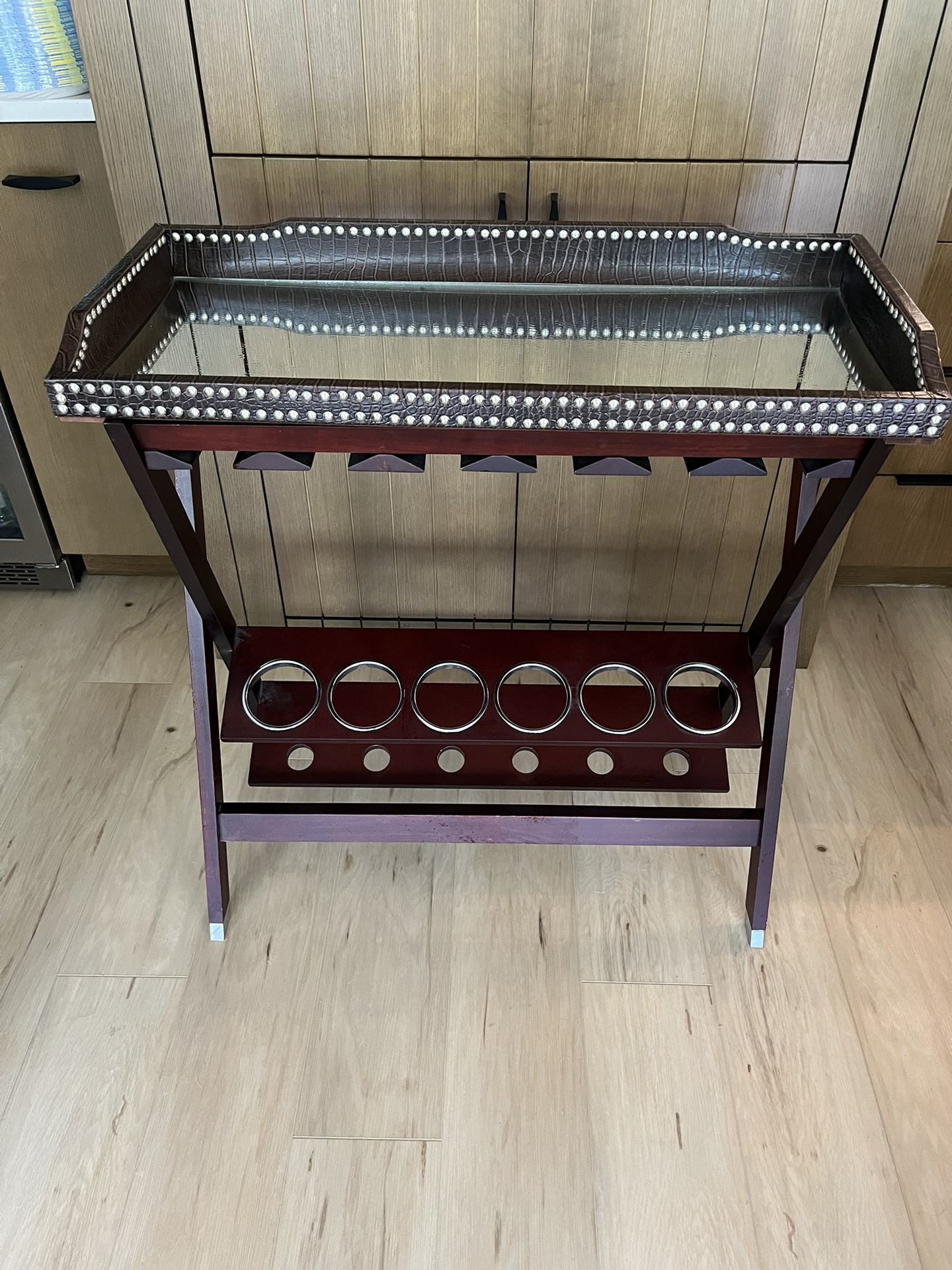 Wine Serving Station and Rack
