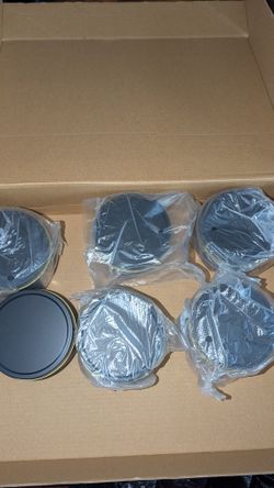 6 Black Candle Tins
