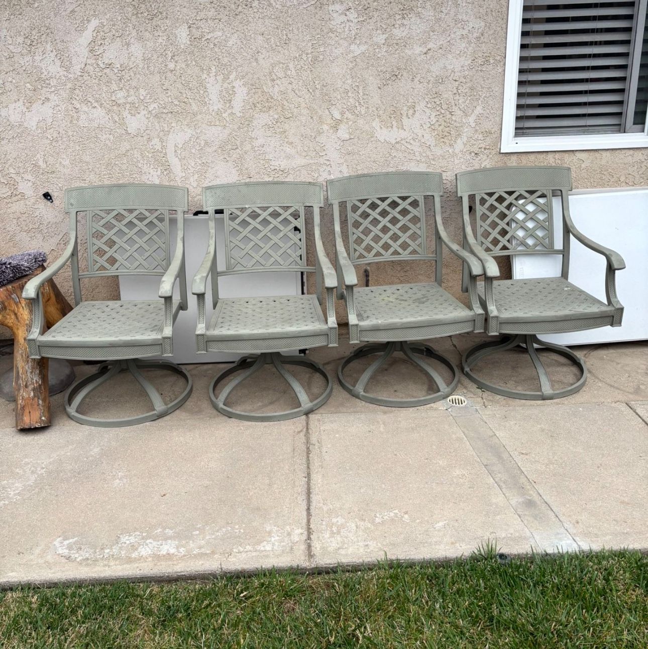 Metal Swivel Patio Chairs