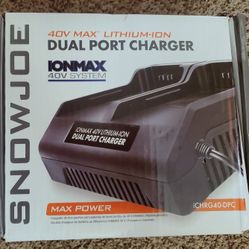 SnowJoe Dual Port 40V Charger