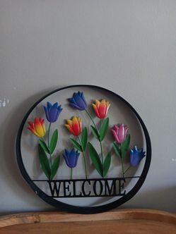 15" Indoor/ Outdoor Metal WELCOME Sign
