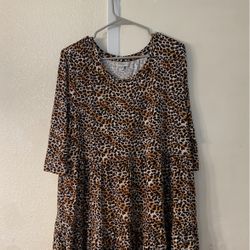 Women’s Leopard Tunic Shirt Top