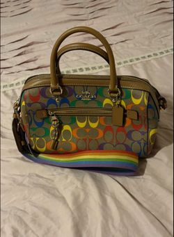 Rainbow coach bag