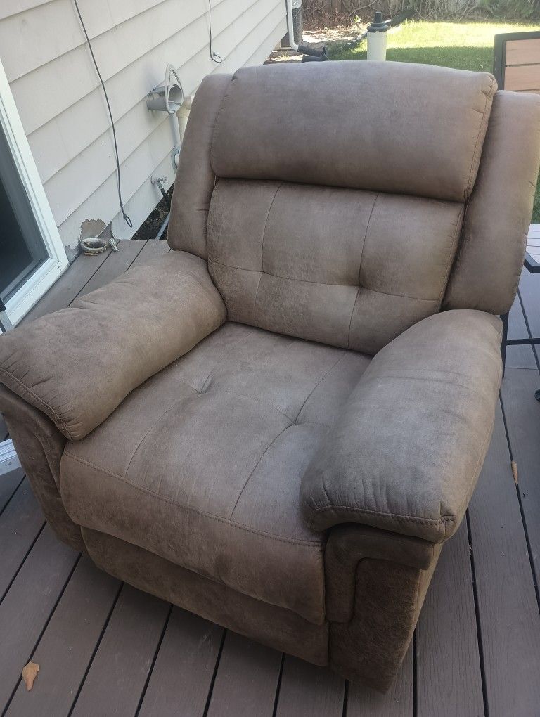 Tan Recliner W/USB and Power Outlets